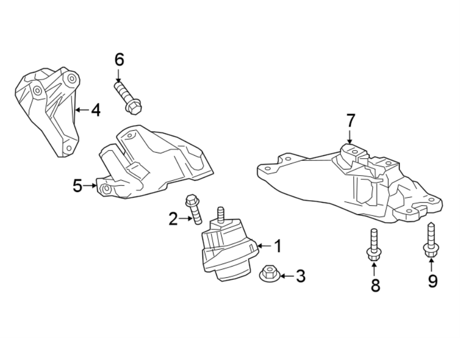 Diagram ENGINE & TRANS MOUNTING. for your 2002 Chevrolet Camaro   