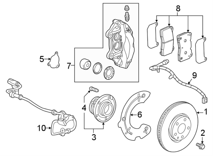 Diagram FRONT SUSPENSION. BRAKE COMPONENTS. for your 2012 GMC Sierra 2500 HD  SLT Crew Cab Pickup 