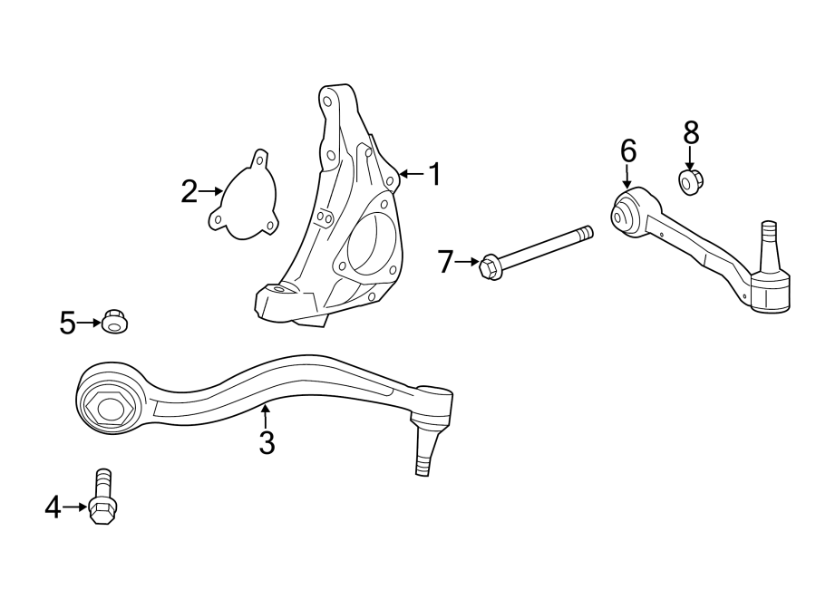 Diagram FRONT SUSPENSION. SUSPENSION COMPONENTS. for your 2012 GMC Sierra 2500 HD 6.6L Duramax V8 DIESEL A/T 4WD SLT Crew Cab Pickup Fleetside 