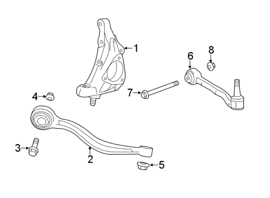 Diagram FRONT SUSPENSION. SUSPENSION COMPONENTS. for your 2020 Chevrolet Camaro 6.2L V8 A/T ZL1 Convertible 