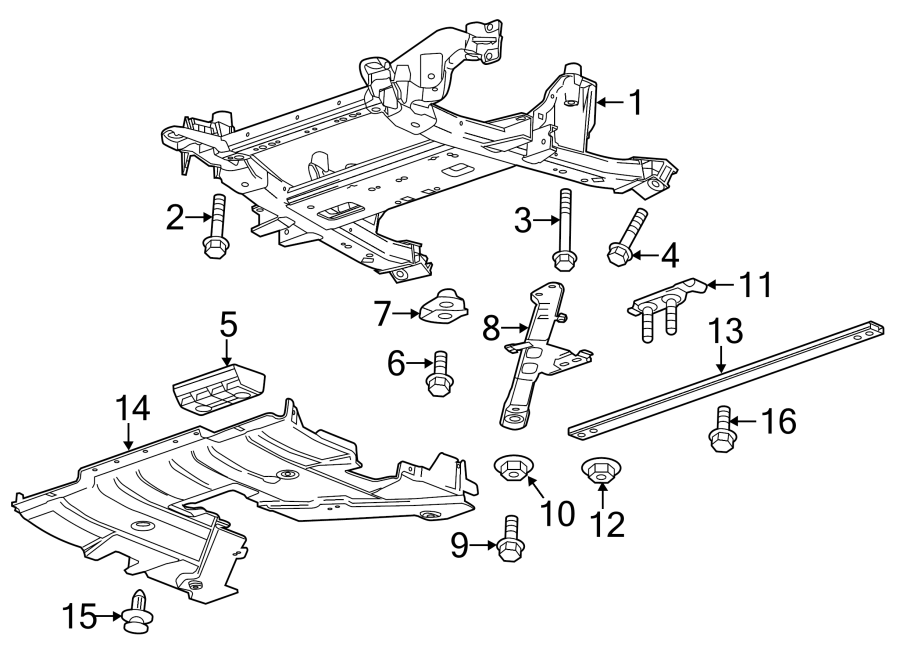 Diagram FRONT SUSPENSION. SUSPENSION MOUNTING. for your 2015 GMC Sierra 2500 HD 6.0L Vortec V8 A/T 4WD SLE Standard Cab Pickup 