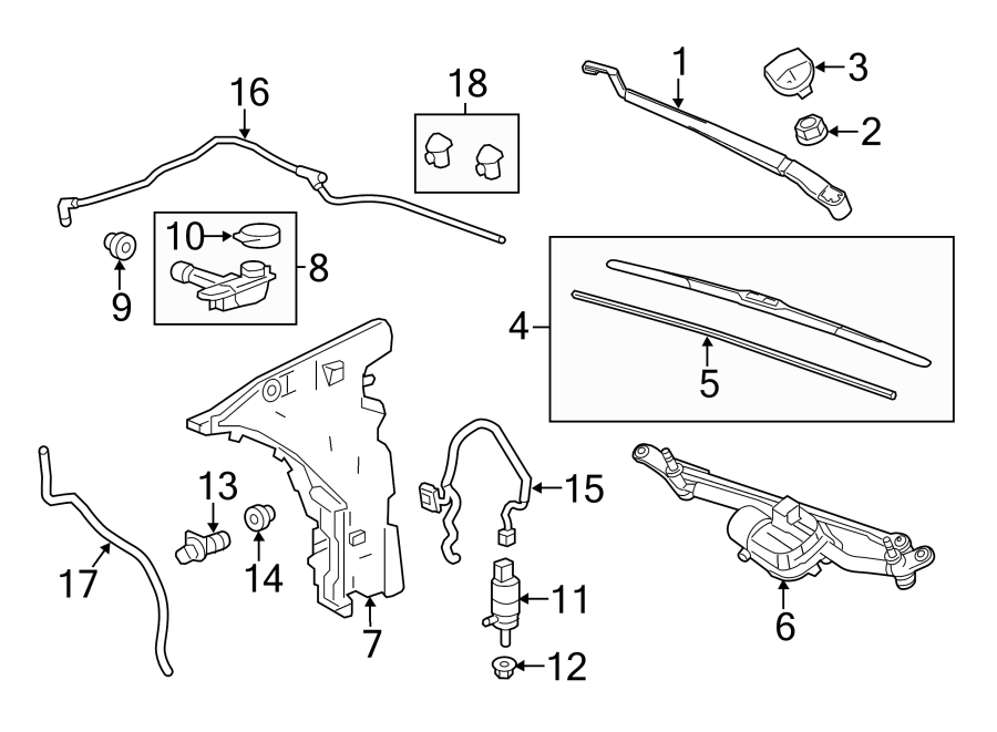 9WINDSHIELD. WIPER & WASHER COMPONENTS.https://images.simplepart.com/images/parts/motor/fullsize/BK14395.png