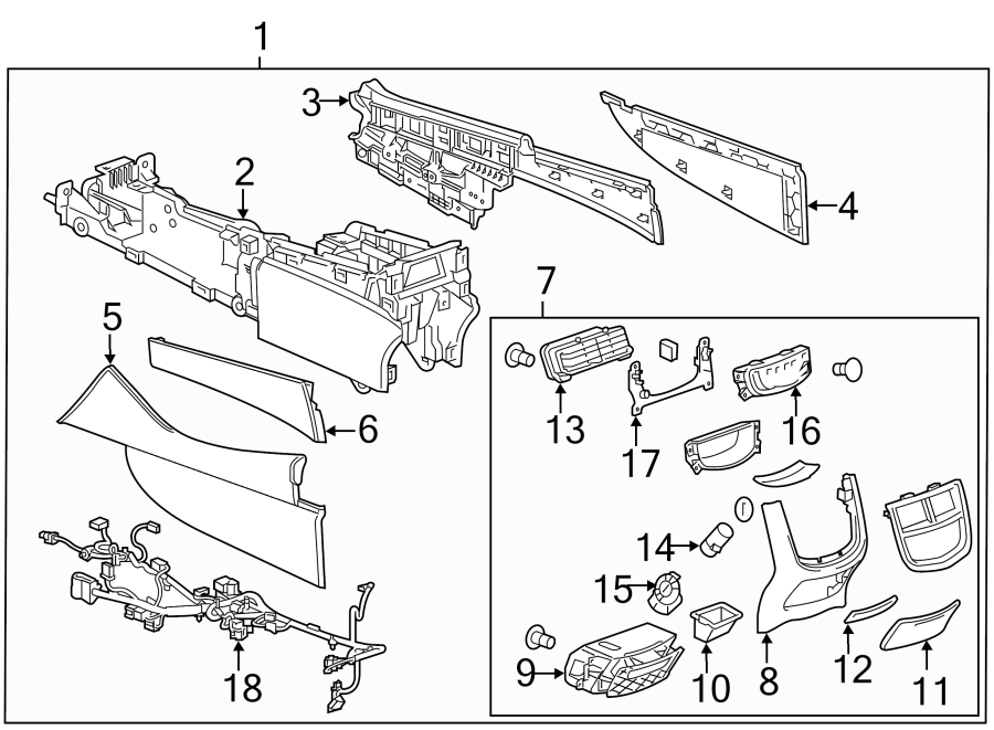 Diagram CENTER CONSOLE. for your 1992 Buick Century   