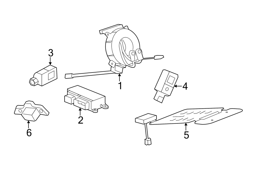 RESTRAINT SYSTEMS. AIR BAG COMPONENTS. Diagram