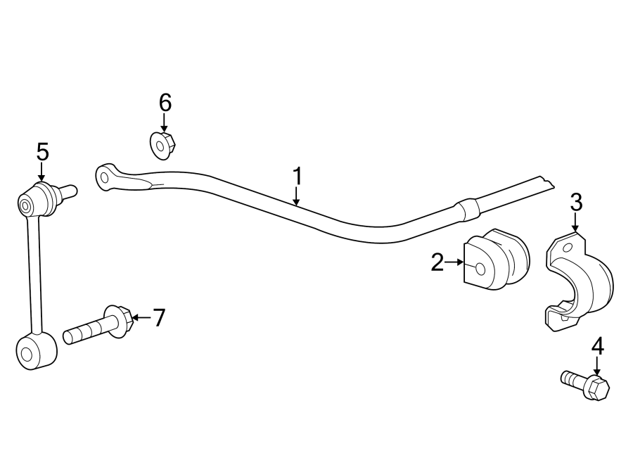 Diagram REAR SUSPENSION. STABILIZER BAR & COMPONENTS. for your 2018 Chevrolet Camaro 6.2L V8 A/T ZL1 Coupe 