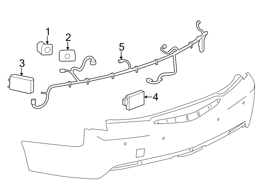 Diagram REAR BUMPER. BUMPER & COMPONENTS. for your 1990 Buick Century   