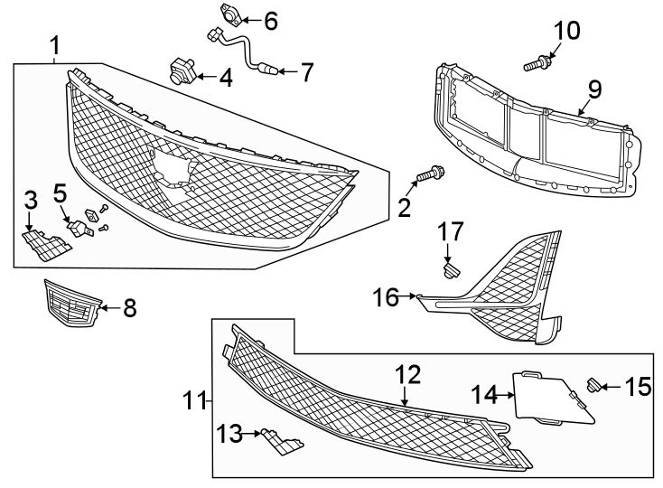 Front bumper & grille.