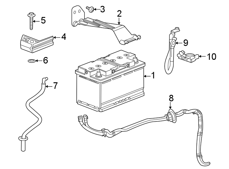 Diagram Battery. for your Cadillac