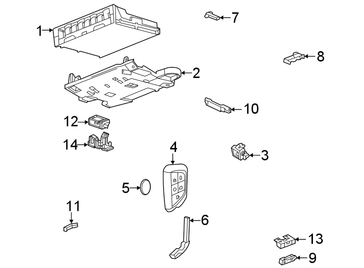 Diagram Keyless entry components. for your 2020 Chevrolet Spark  LT Hatchback 