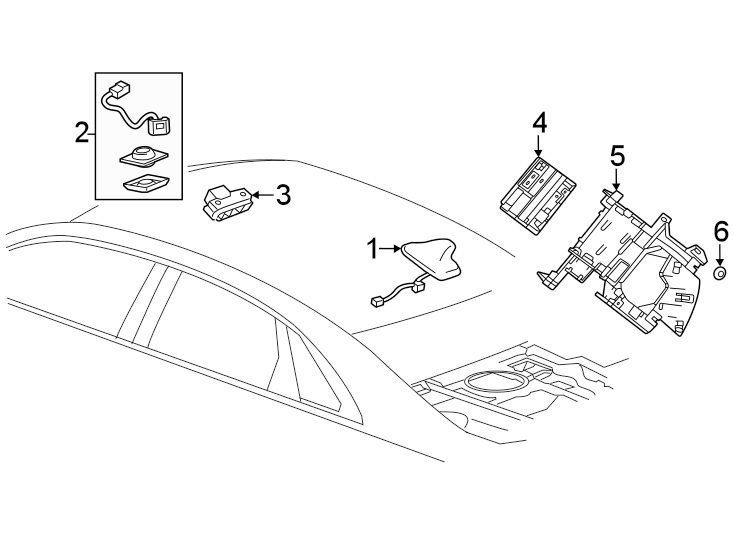 Diagram Communication system components. for your 2025 Cadillac XT5   