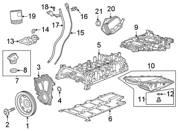 Diagram Engine parts. for your 2005 Chevrolet Colorado   