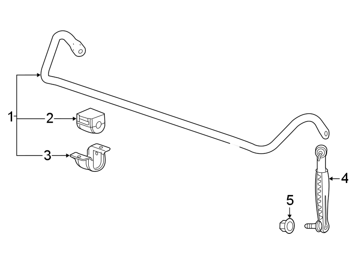 Diagram Front suspension. Stabilizer bar & components. for your 2017 GMC Sierra 2500 HD 6.0L Vortec V8 A/T 4WD Base Standard Cab Pickup Fleetside 