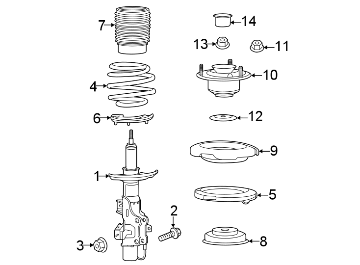 Diagram Front suspension. Struts & components. for your 2003 GMC Sierra 2500 HD   