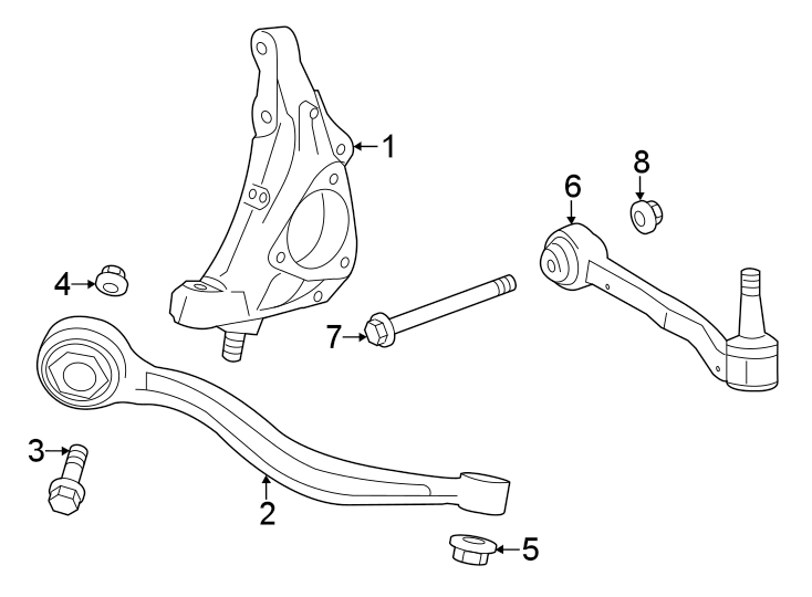 Diagram Front suspension. Suspension components. for your 2019 GMC Sierra 2500 HD  Denali Crew Cab Pickup Fleetside 