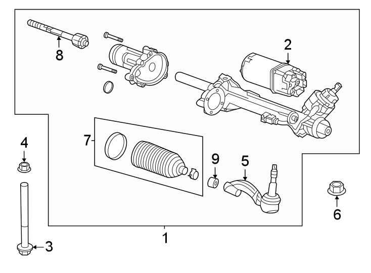 Steering gear & linkage. Diagram