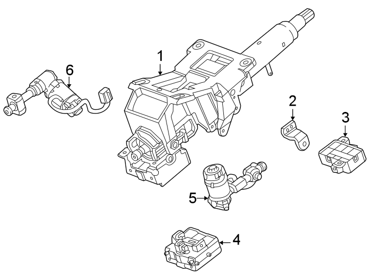 Diagram Steering column assembly. for your 2020 Chevrolet Spark  LS Hatchback 