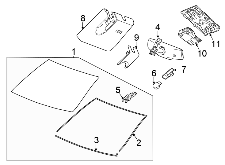 10Windshield. Glass.https://images.simplepart.com/images/parts/motor/fullsize/BK20510.png