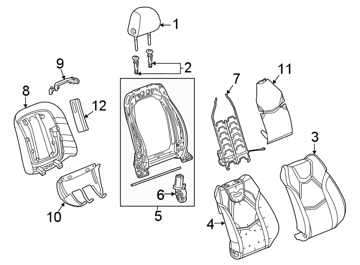 5Seats & tracks. Passenger seat components.https://images.simplepart.com/images/parts/motor/fullsize/BK20610.png