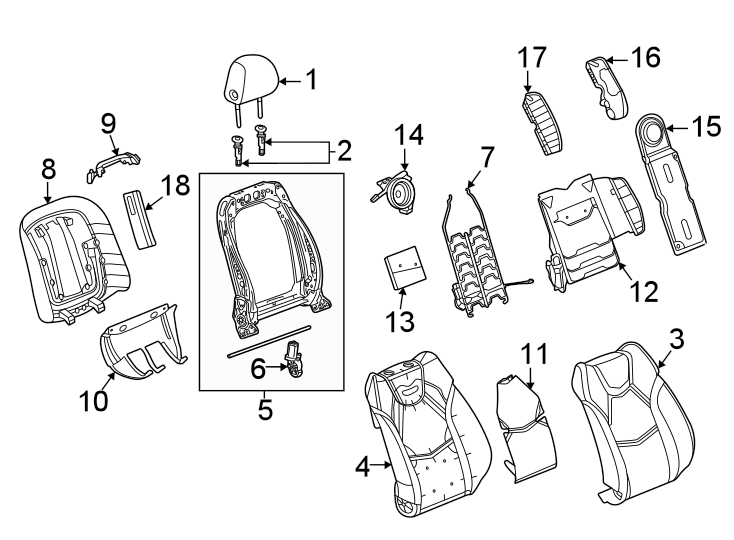 Seats & tracks. Passenger seat components.