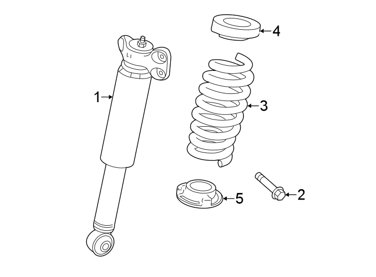 Diagram Rear suspension. Shocks & components. for your 2018 Chevrolet Camaro 6.2L V8 M/T ZL1 Coupe 