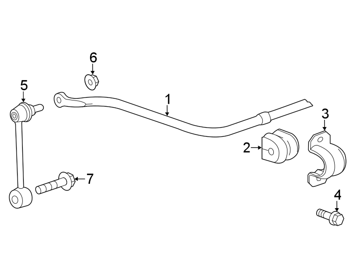 Diagram Rear suspension. Stabilizer bar & components. for your 2021 Chevrolet Camaro   