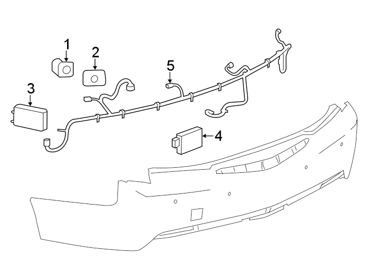 Rear bumper. Bumper & components. Diagram