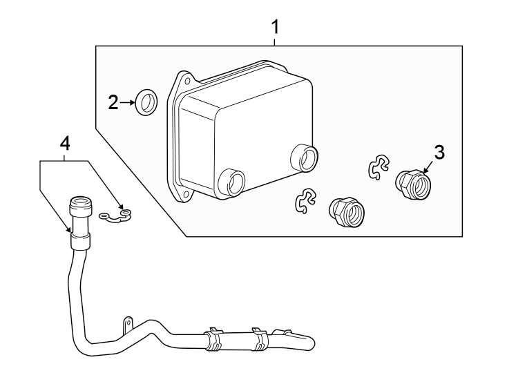 Diagram Oil cooler. for your 2020 Cadillac CT6   