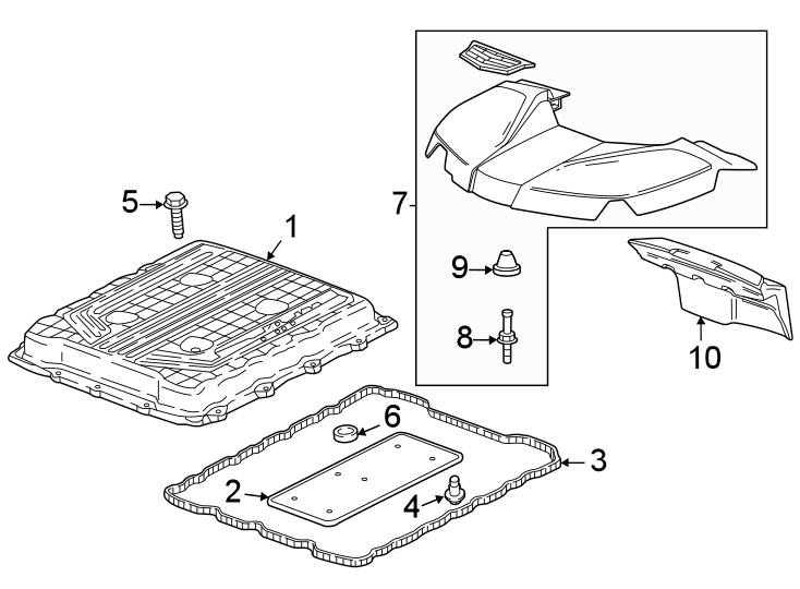 Diagram Engine appearance cover. for your 2020 Chevrolet Camaro 6.2L V8 M/T SS Convertible 