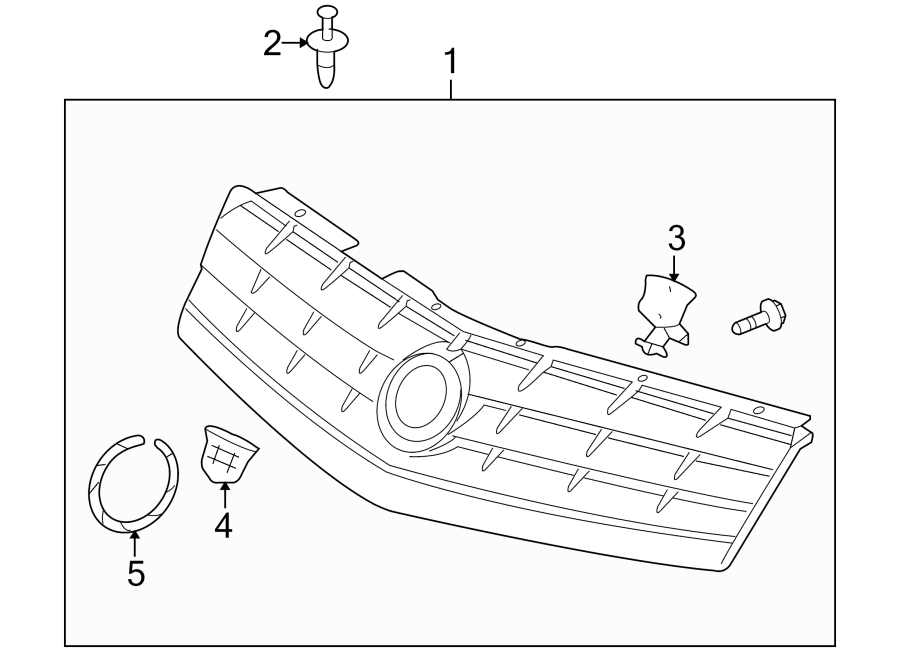 GRILLE & COMPONENTS. Diagram