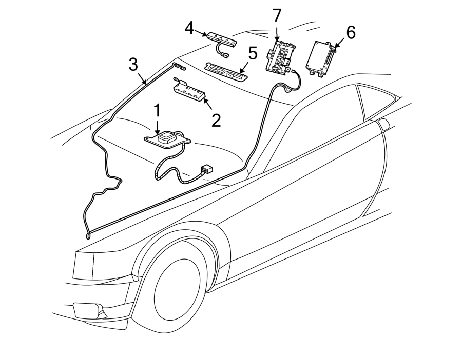 Diagram NAVIGATION SYSTEM COMPONENTS. for your 2001 Buick Century   