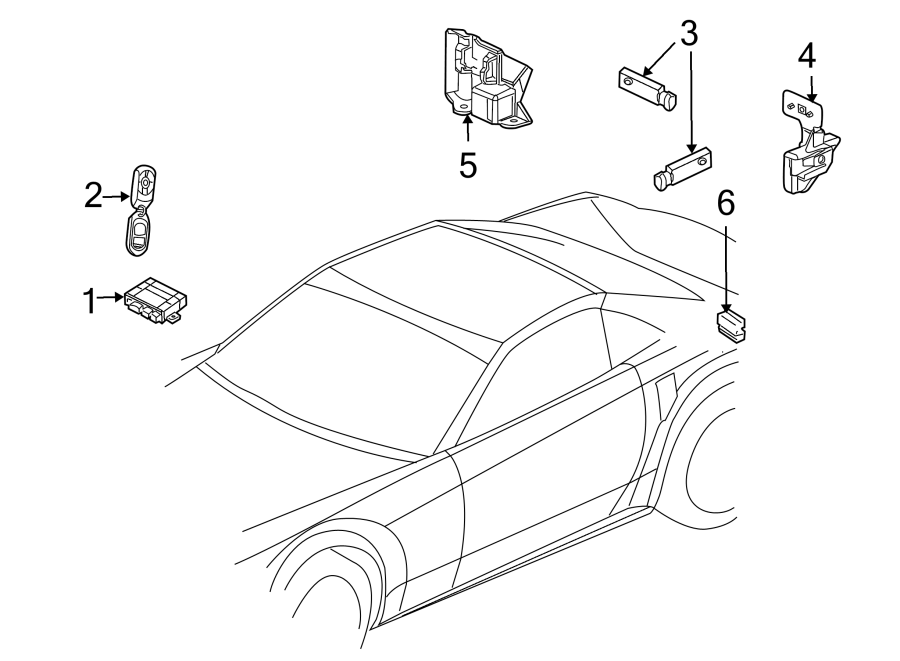 Diagram ELECTRICAL COMPONENTS. for your 2006 Cadillac Escalade EXT   