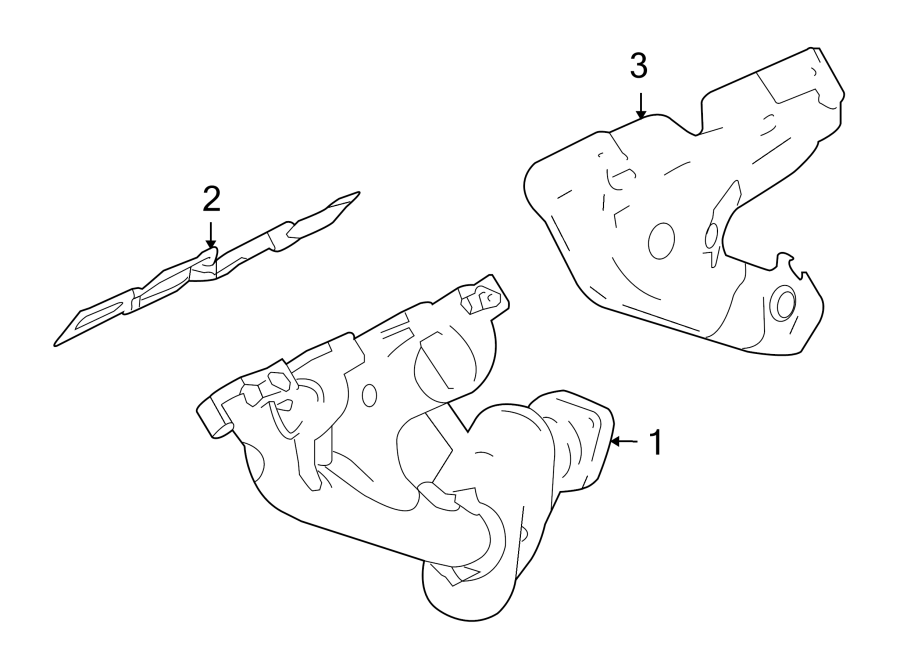 Diagram EXHAUST SYSTEM. MANIFOLD. for your 1994 Buick Century   