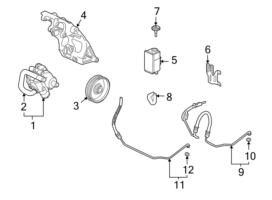 Diagram STEERING GEAR & LINKAGE. PUMP & HOSES. for your 2005 Chevrolet Silverado 1500 Hybrid Extended Cab Pickup Fleetside  