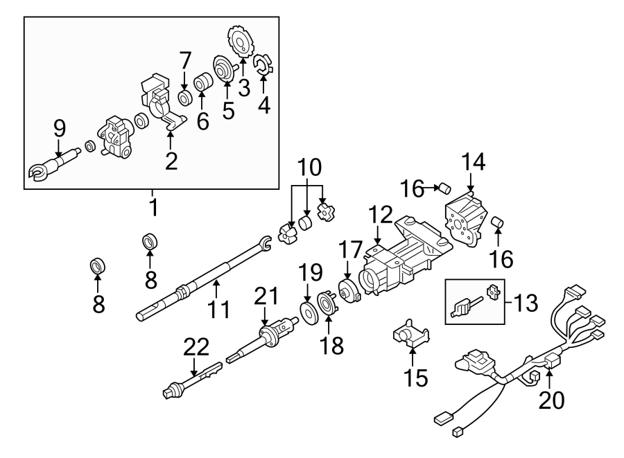 11STEERING COLUMN. HOUSING & COMPONENTS.https://images.simplepart.com/images/parts/motor/fullsize/BL04225.png