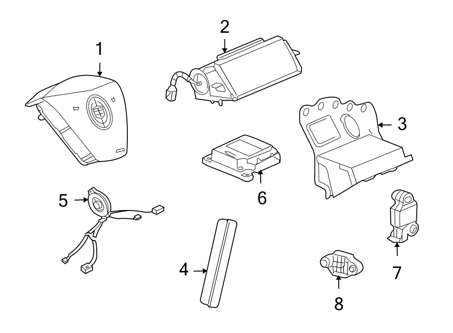 4RESTRAINT SYSTEMS. AIR BAG COMPONENTS.https://images.simplepart.com/images/parts/motor/fullsize/BL04295.png