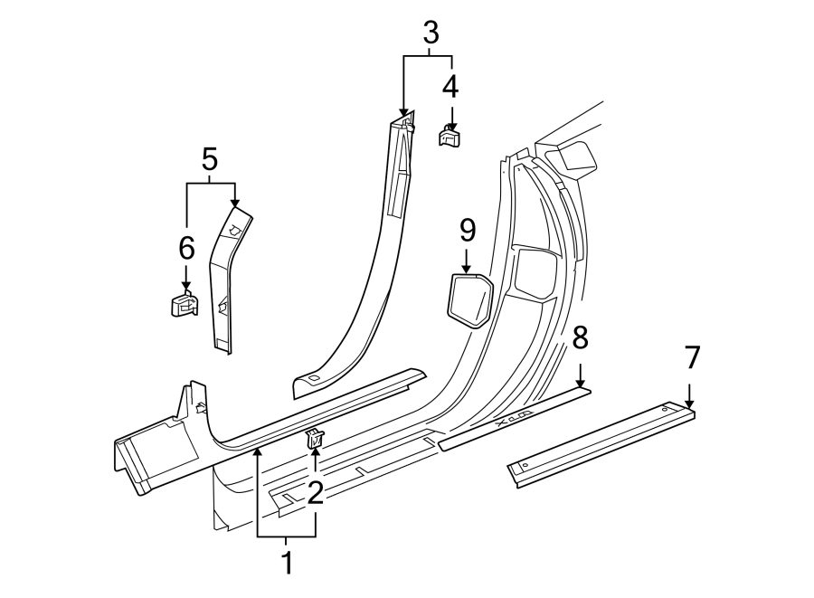 PILLARS. ROCKER & FLOOR. INTERIOR TRIM.https://images.simplepart.com/images/parts/motor/fullsize/BL04355.png