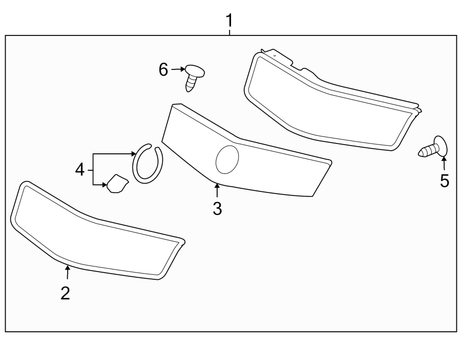 GRILLE & COMPONENTS. Diagram