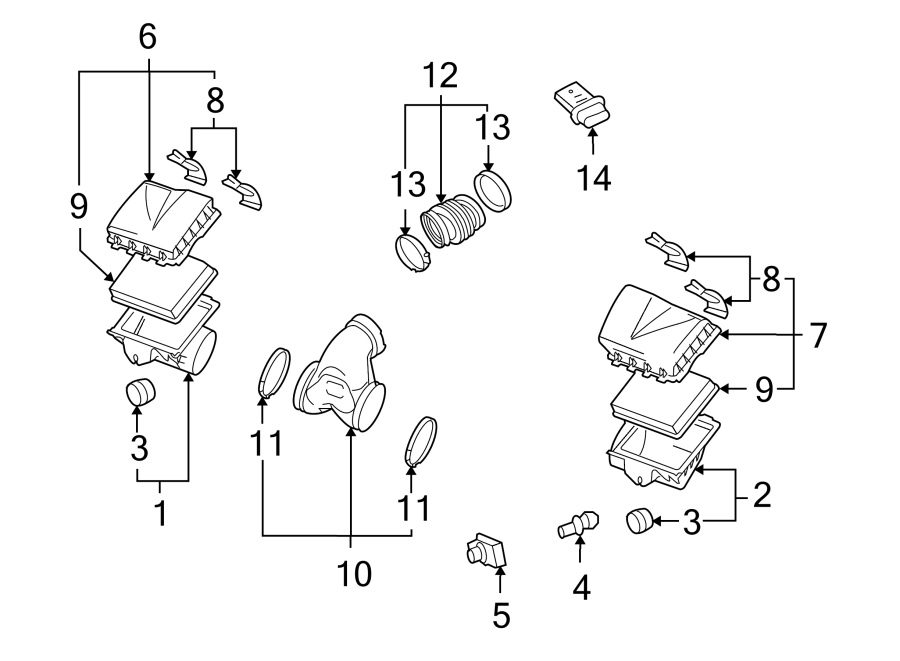 Diagram AIR INTAKE. for your 2011 Chevrolet Equinox   