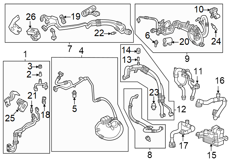 10Air conditioner & heater. Compressor & lines. Condenser.https://images.simplepart.com/images/parts/motor/fullsize/BL23065.png