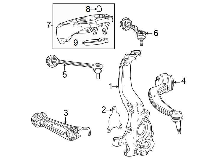 Diagram Front suspension. Suspension components. for your 2014 GMC Sierra 2500 HD 6.6L Duramax V8 DIESEL A/T 4WD WT Crew Cab Pickup 