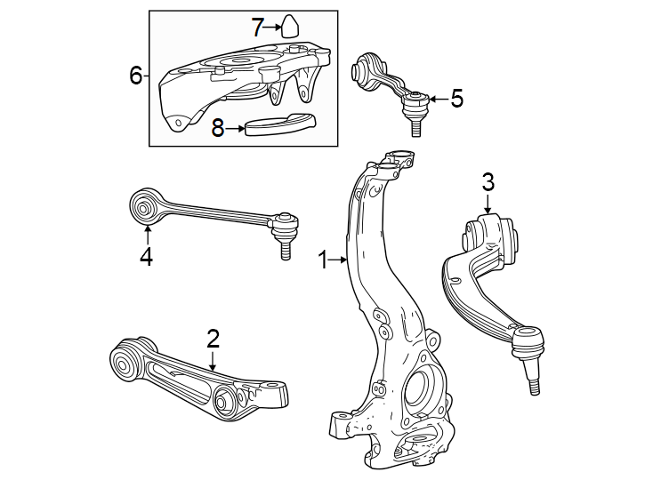 Diagram Front suspension. Suspension components. for your 2011 GMC Sierra 2500 HD 6.6L Duramax V8 DIESEL A/T RWD WT Extended Cab Pickup Fleetside 