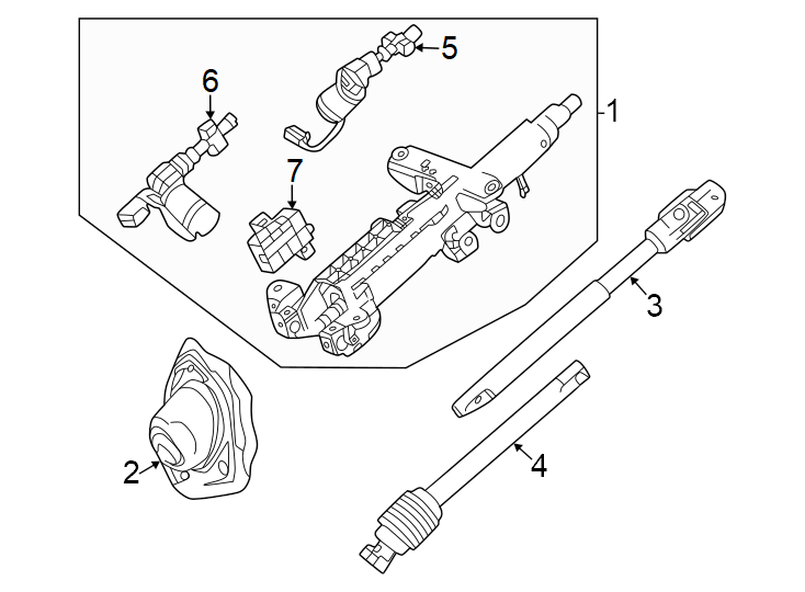 3Steering column assembly.https://images.simplepart.com/images/parts/motor/fullsize/BL23290.png