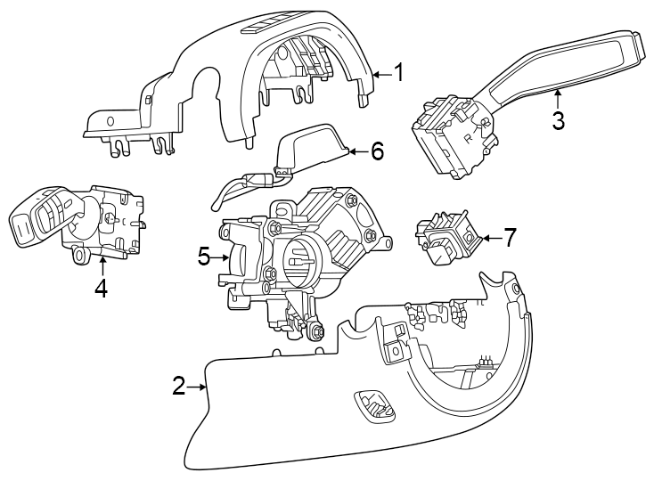 2Steering column. Shroud. Switches & levers.https://images.simplepart.com/images/parts/motor/fullsize/BL23295.png