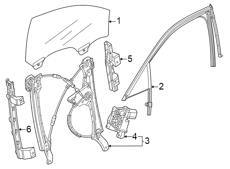 Diagram Front door. Glass & hardware. for your 2016 Chevrolet Spark   