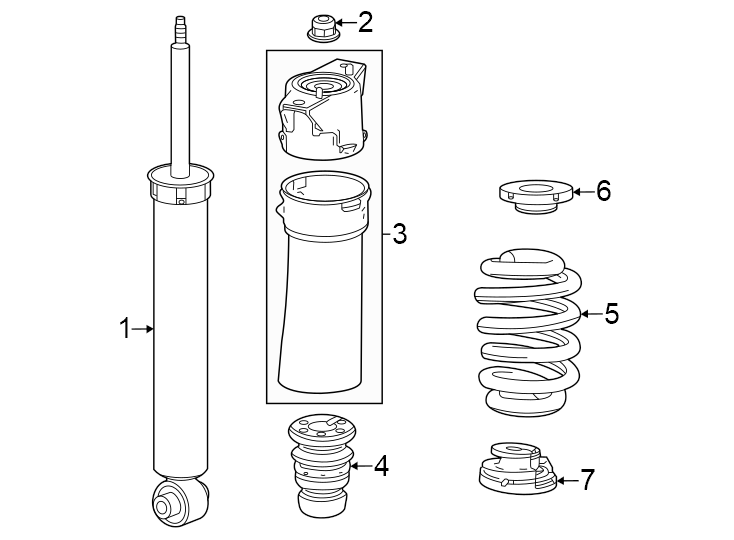 Diagram Rear suspension. Shocks & components. for your 2024 Chevrolet Equinox  Premier Sport Utility 