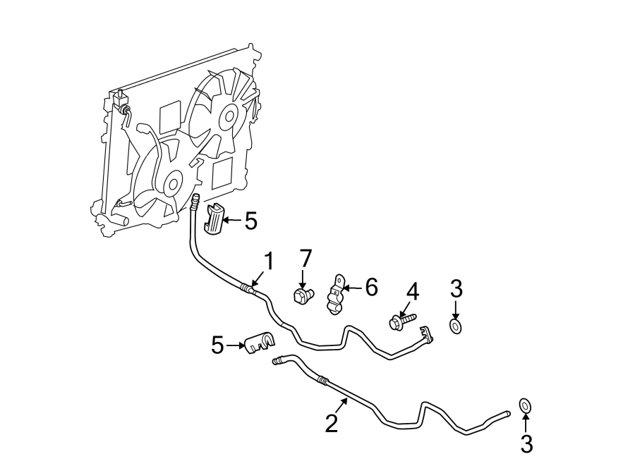 Diagram TRANS OIL COOLER. for your 2014 Chevrolet Traverse  LS Sport Utility 3.6L V6 A/T FWD 