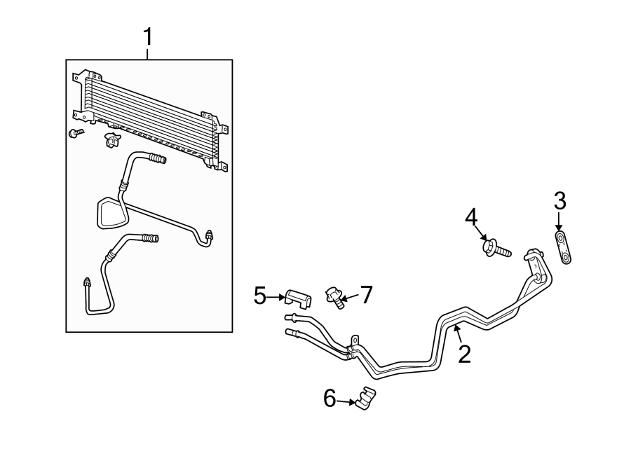 Diagram TRANS OIL COOLER. for your Chevrolet