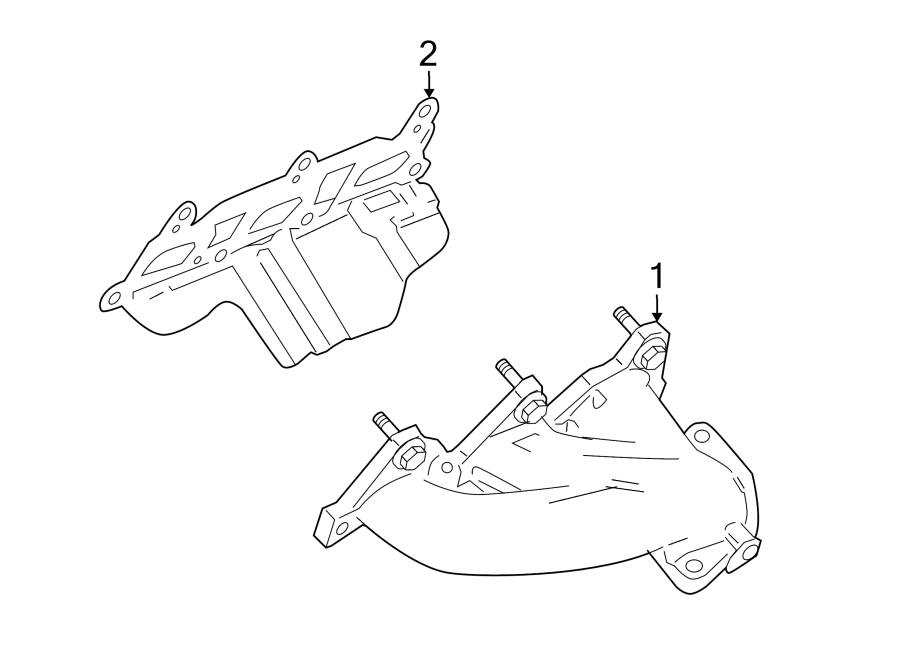 Diagram EXHAUST SYSTEM. MANIFOLD. for your 1994 Buick Century   