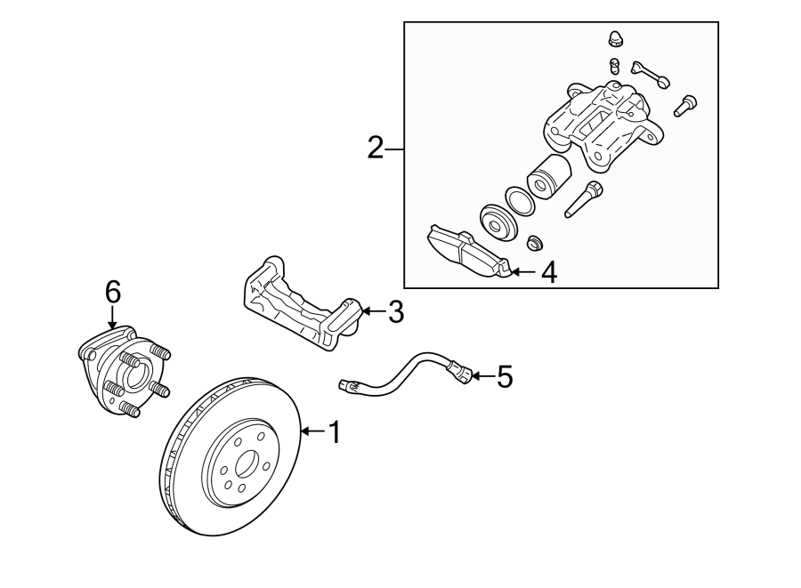 Diagram REAR SUSPENSION. BRAKE COMPONENTS. for your 2022 GMC Hummer EV Pickup   