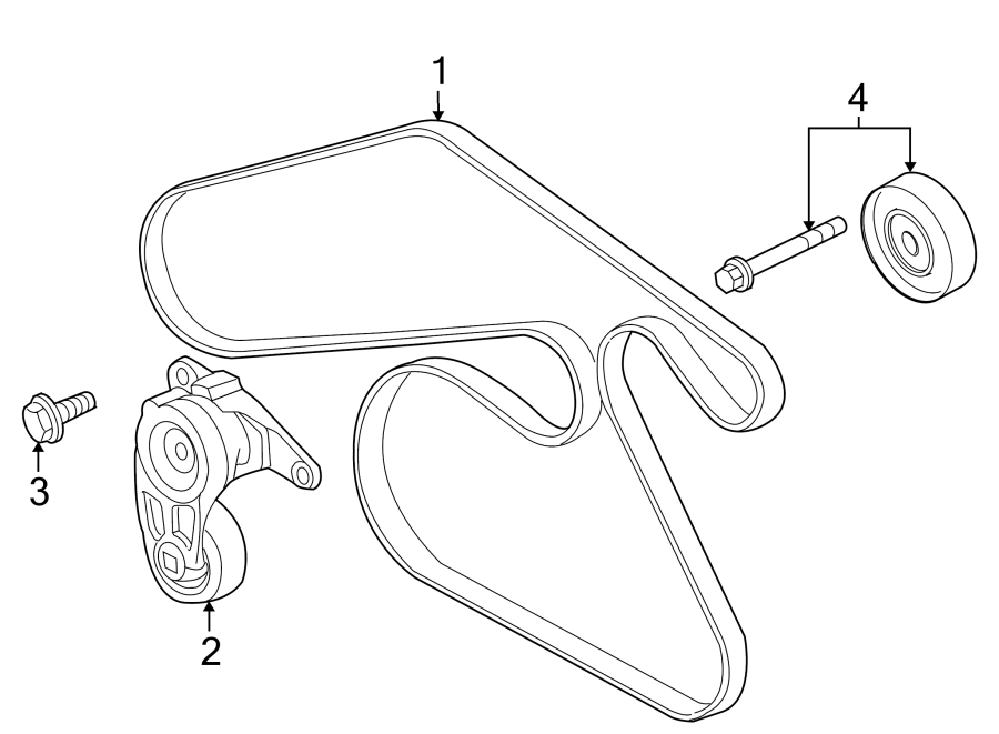 Diagram BELTS & PULLEYS. for your Oldsmobile